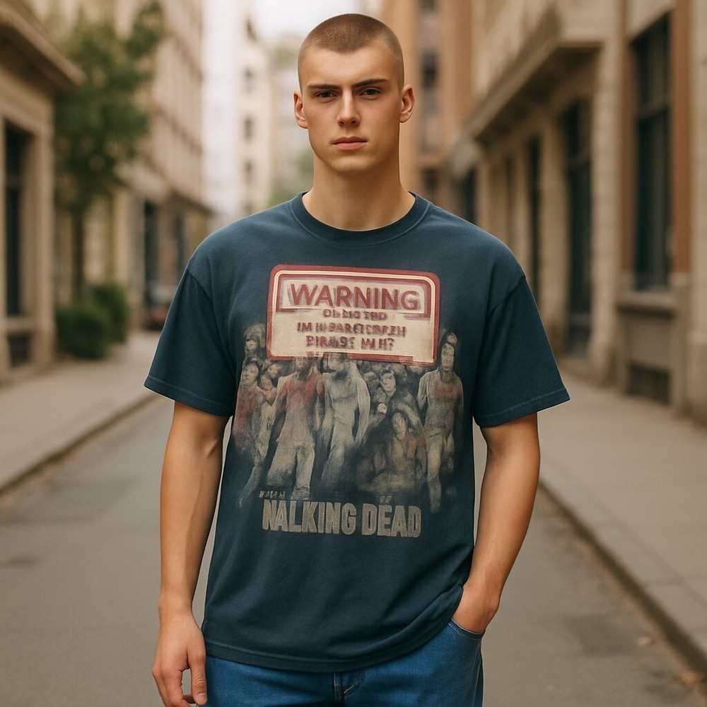 The Walking Dead "We Are All Infected" Zombie Unisex T-Shirt – Jerzees – Size‎ L